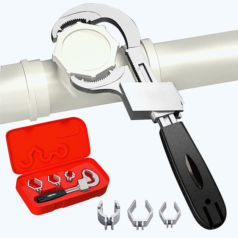 Water pipe wrench multifunctional sink bathroom wrench live water heating installation tool household water pipe faucet repair