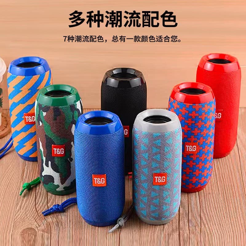 Cross-border TG117 fabric wireless Bluetooth speaker outdoor waterproof subwoofer high quality portable card audio