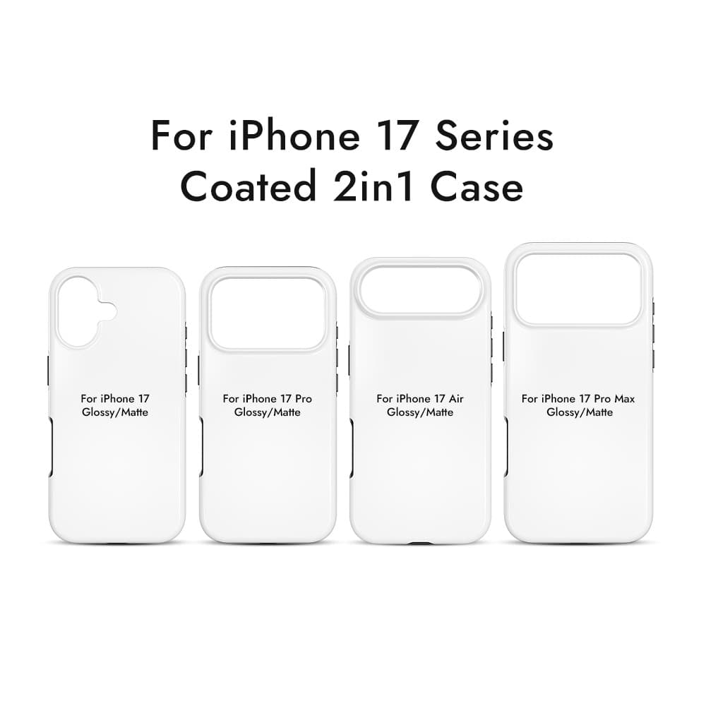 Heat Transfer Coating Phone Case for iPhone 17 Air 2-in-1 Glossy Apple 17 Frosted Phone Case Blank