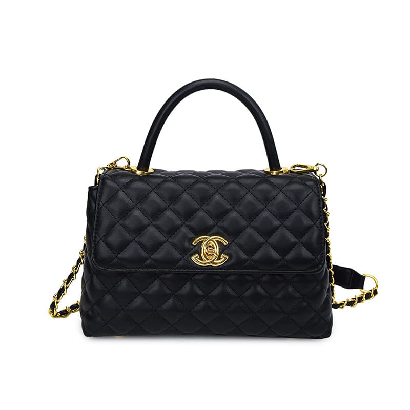 Cross-border Women's PU Handbag 2026 New Style Small Fragrance Embroidered Thread Diamond Lattice Chain Shoulder Crossbody Small Square Bag for Women