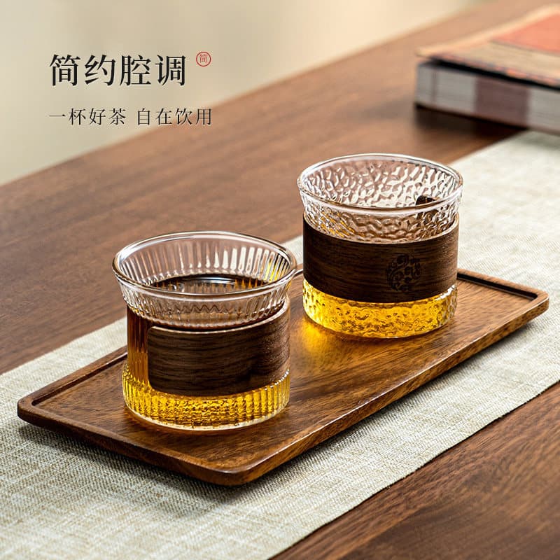 Yi Hu Tea Glass Small Tea Cup Host Cup Anti-scald Tasting Cup Single Tea Drinking Cup Set of 6 Kung Fu Tea Set