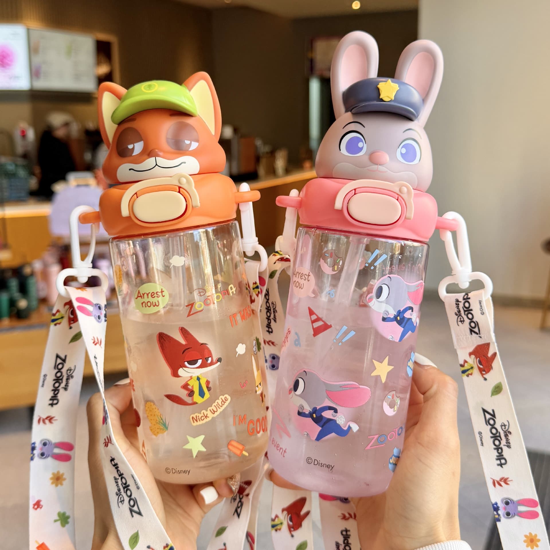 Disney Zootopia Judy Kids Plastic Cup New Water Cup Student School Cup Gift