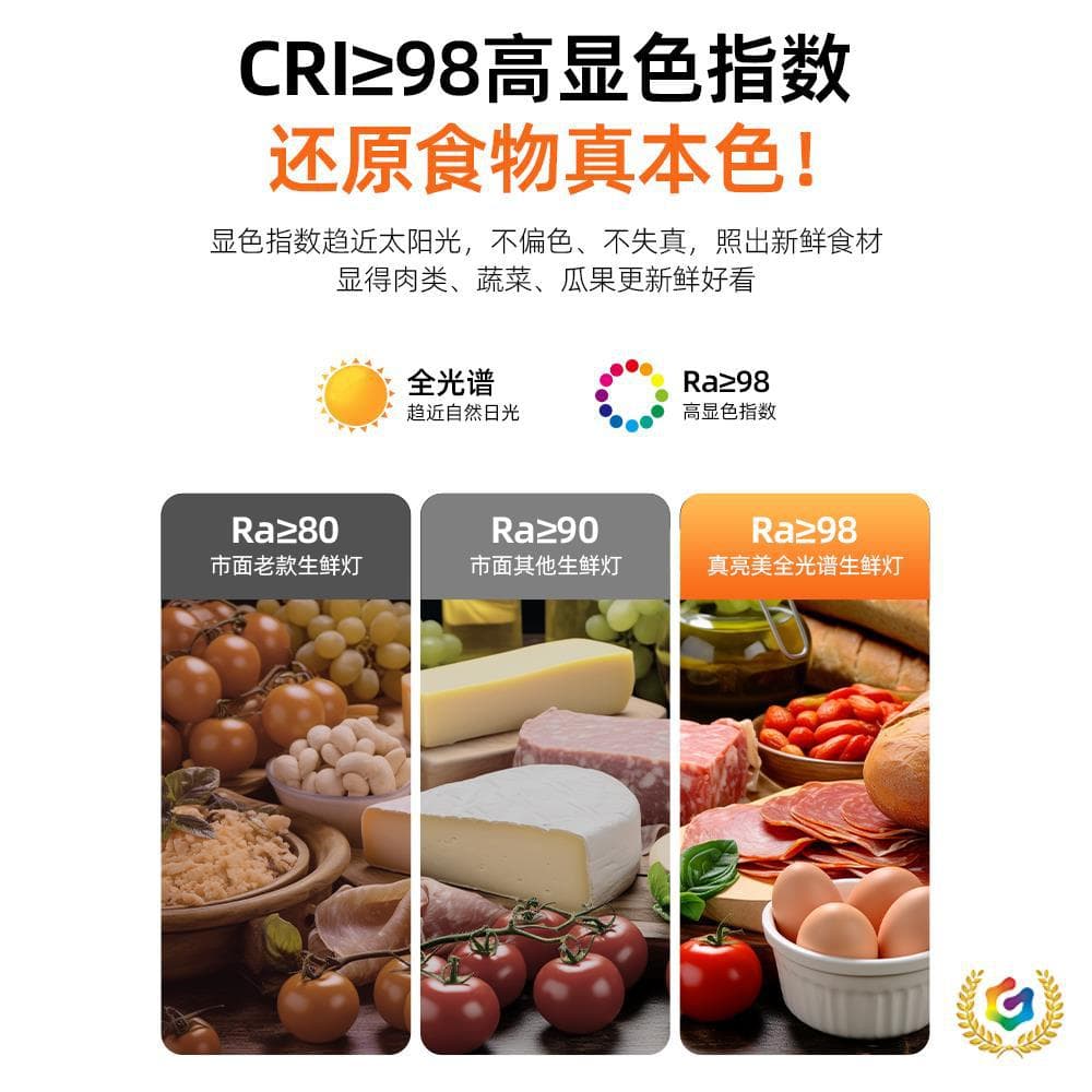 ✅ 2023 New National Standard LED Fresh Meat Light for Raw Meat, Cooked Food, Pork, and Fruit