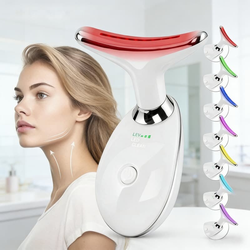 Cross-Border Neck Massager, Neck Line Massager, 7-Color Imported Vibration Beauty Device, V-Shape Face Massager, Special Small Dolphin Neck Massager