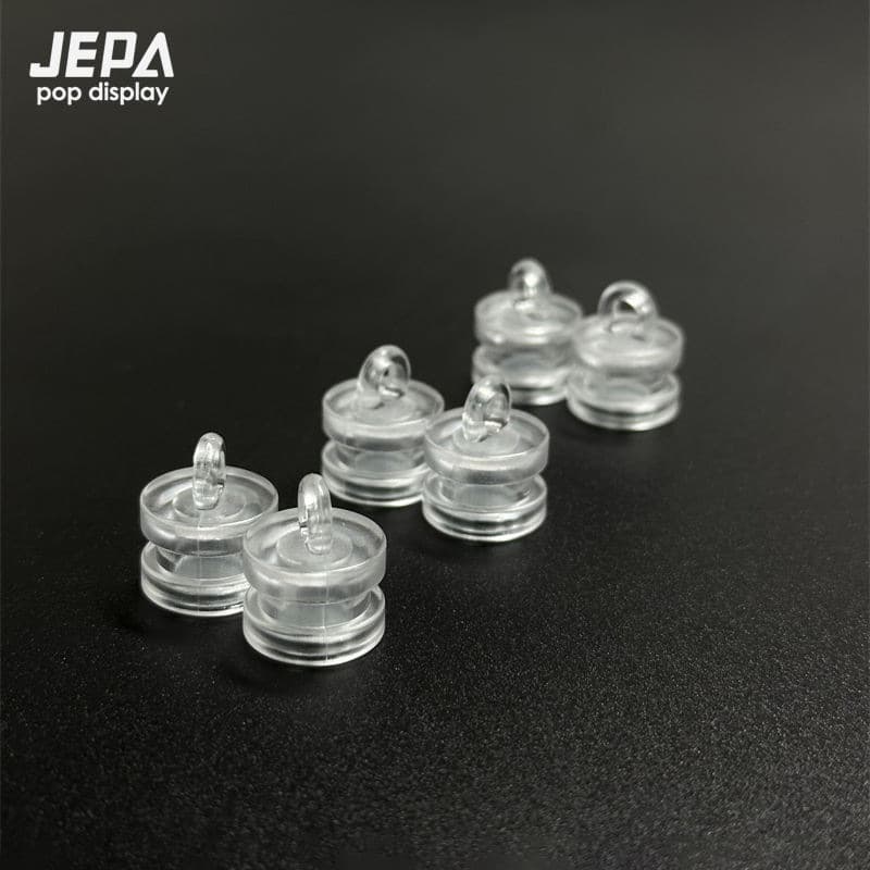 Transparent POP strong adhesion anti-slip hook, durable mini advertising suspension, magnetic ceiling hook, PC base.