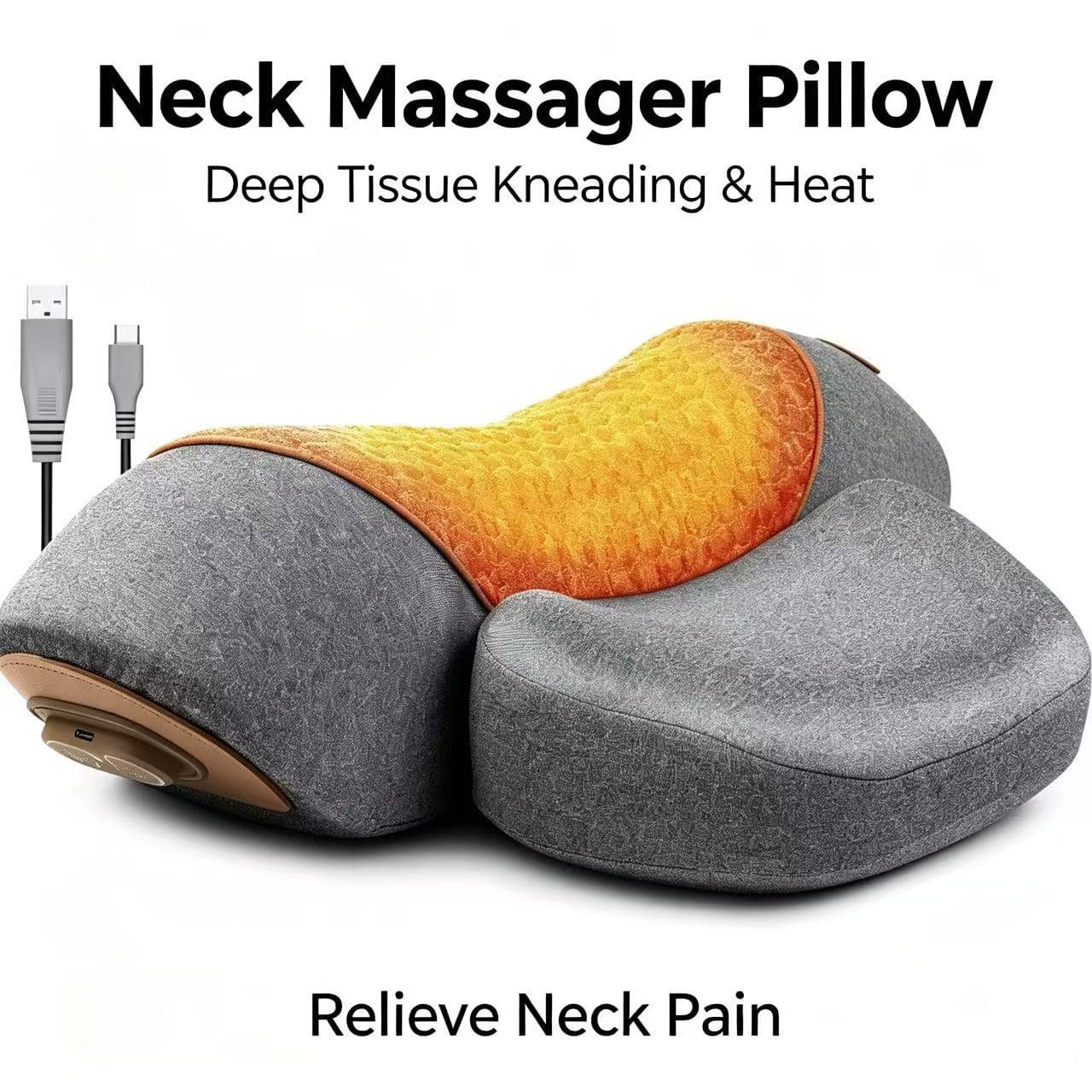Amazon In-Stock English Switchable Cervical Pillow for Neck Protection, Specialized for Sleeping, Massage Spine, Non-Traction Heating Compress