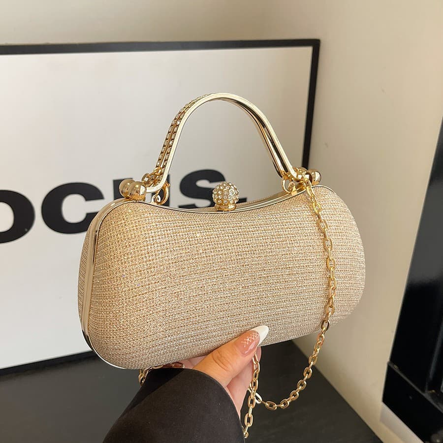 Handbag Women's 2025 New Fashion Evening Bag Elegant Socialite Small Fragrance Bag High-End Chain Shoulder Bag