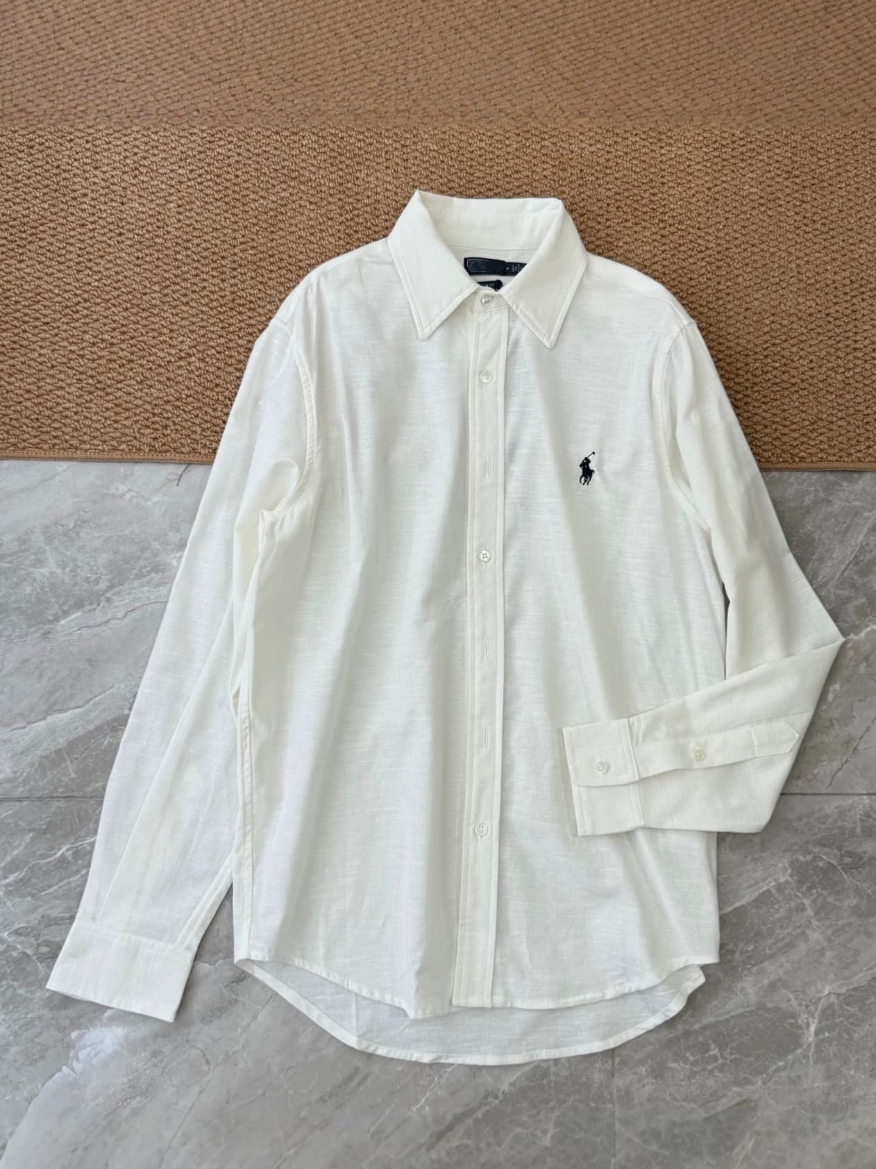 Ralph Lauren Linen-Cotton Small Pony Embroidery Polo Shirt for Women - Bestseller