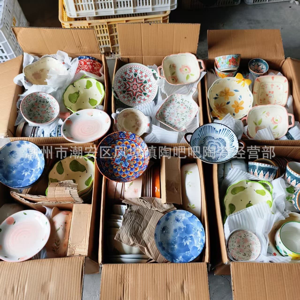 In-Stock Ceramic Clearance Plates Bowls Cups Blind Box Creative Hand-Painted Daily Use Tableware Hot-Selling Practical Ceramic Miscellany for Street Stalls