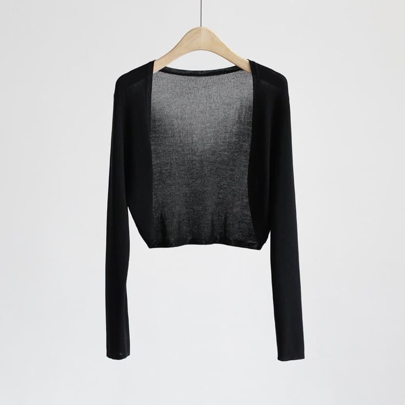 New Chinese Style Thin Veil Open Cardigan Outerwear Shoulder Shawl for Skirts Women's Short Outerwear Knitted Sun Protection Fashionable