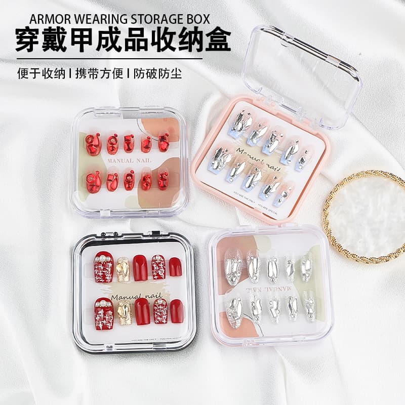 Transparent Nail Art Storage Box Packaging Box Wearable Nail Box Handmade Wearable Nail Display Box Wholesale Factory Source