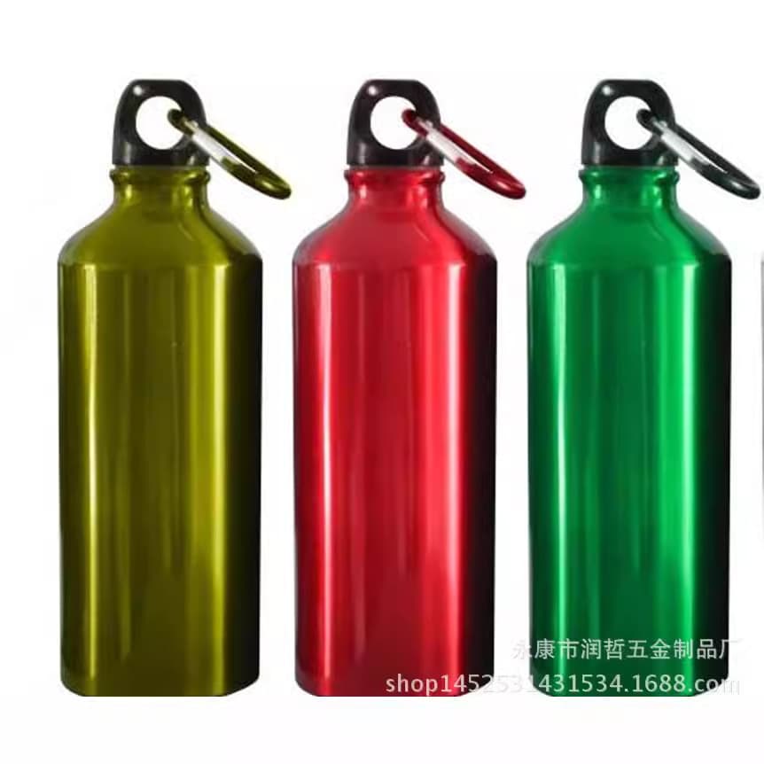 Factory Direct Multicolor Aluminum Alloy Sports Water Bottle Outdoor Portable Cycling Water Bottle Solid Color Hiking Cup Car Cup