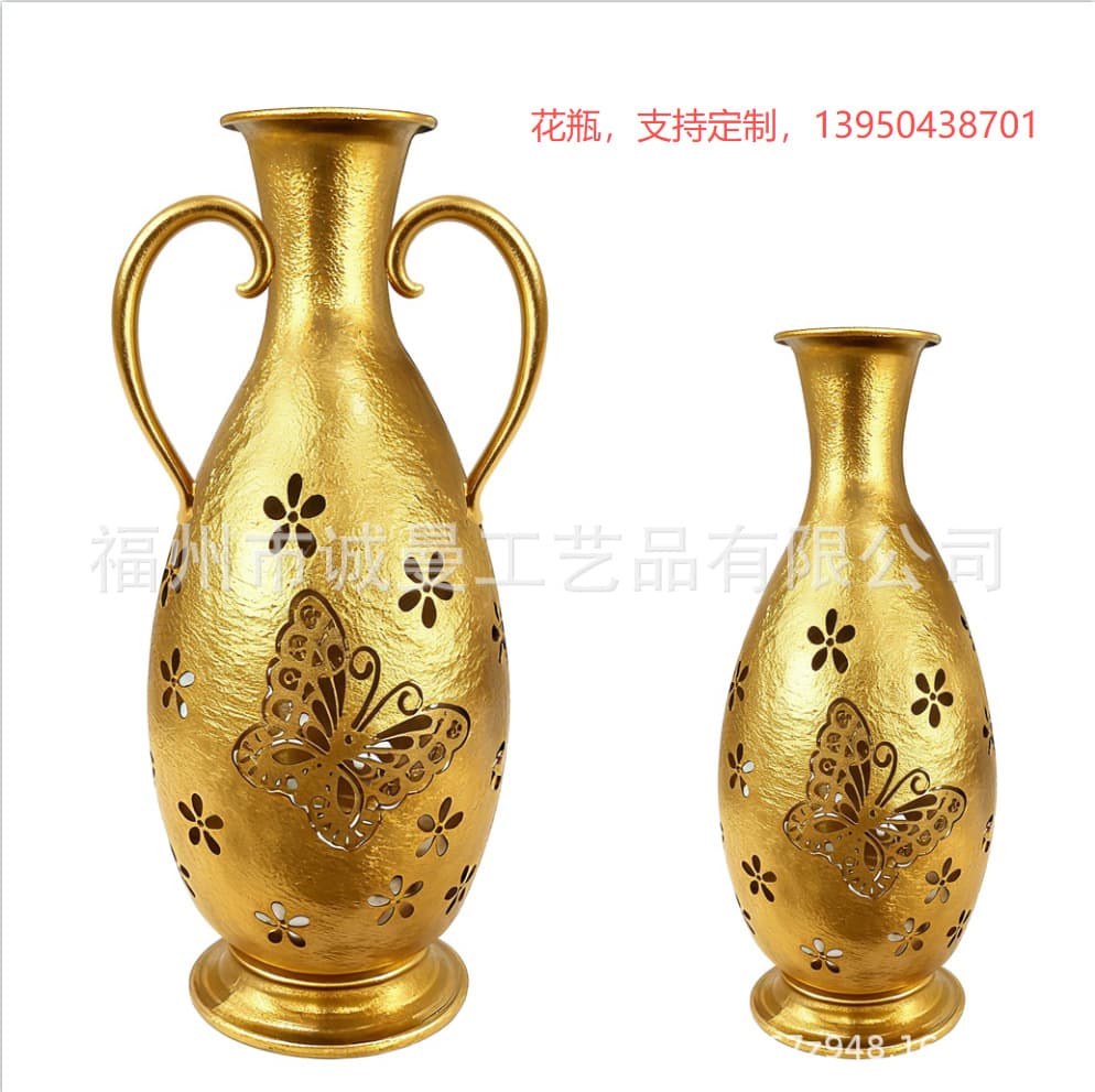 Iron Art Vase Fresh Flower Vase Metal Vase Decoration Craft Factory Wholesale Home Decoration