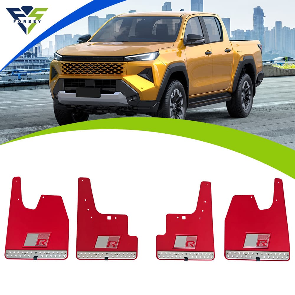 Compatible with 2026 Toyota Hilux Travo Pickup GR Badge Mud Flaps Anti-Mud Splash Guards