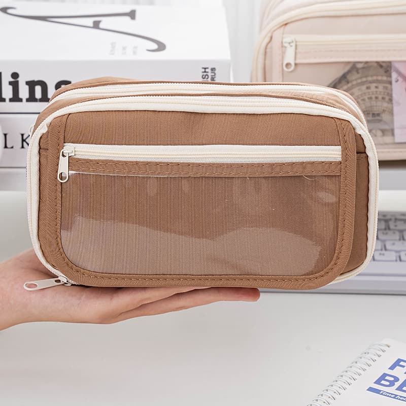 Capybara Flip-top Pencil Case Creative Cartoon Junior High School Boys Girls Stationery Bag Large Capacity Stain-resistant Simple Design