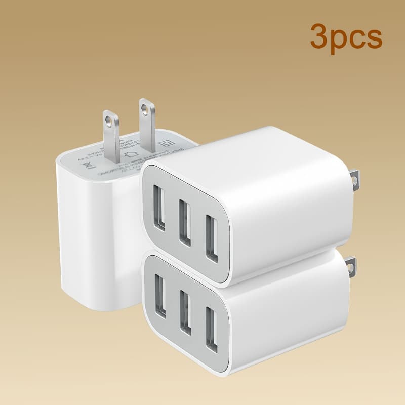 New Cross-Border 3-Port Fast Charger Plug Adapter