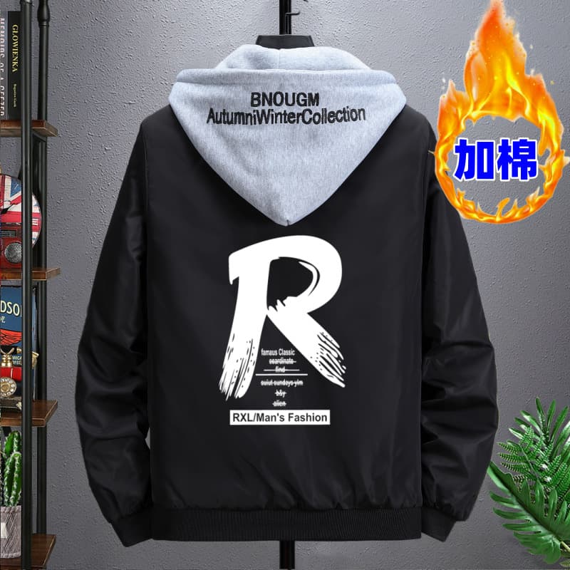 2025 autumn and winter new warm jacket men's trendy and handsome student loose spring and autumn jacket thickened cotton coat for boys