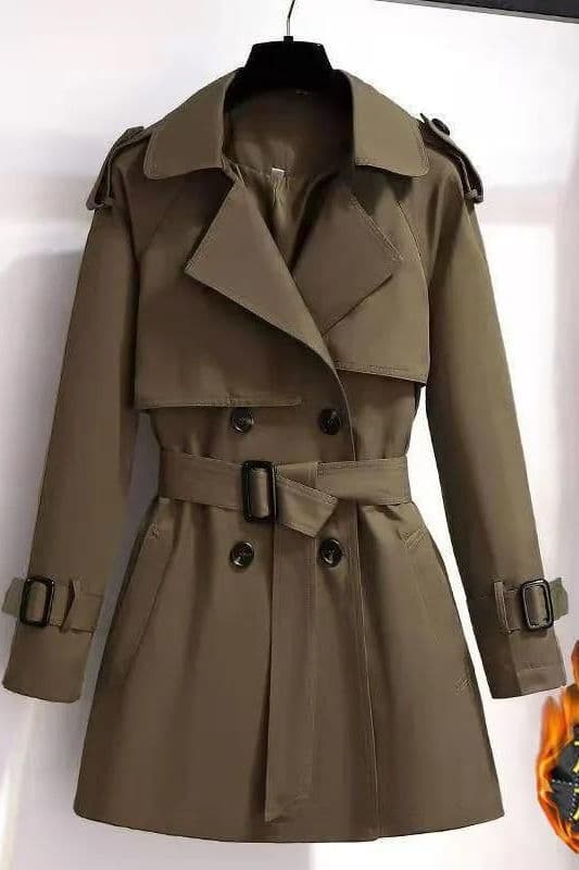 Western-style windbreaker for women, small, medium and long, British style, slim, autumn and winter new versatile coat for women