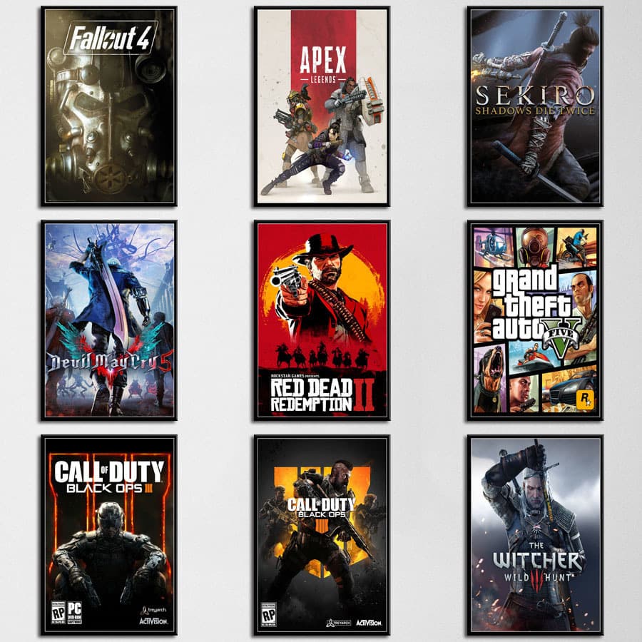 Classic Video Game Canvas Poster Wall Art for Living Room Study Home Decoration Print Drop Shipping
