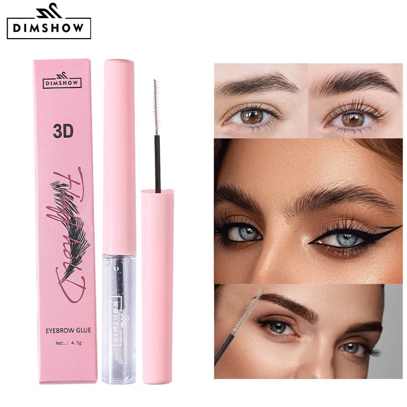 DIMSHOW Cross-Border Bestseller Long-Lasting Strong Hold Eyebrow Gel with Fine Tip Brush for Natural Defined Brows