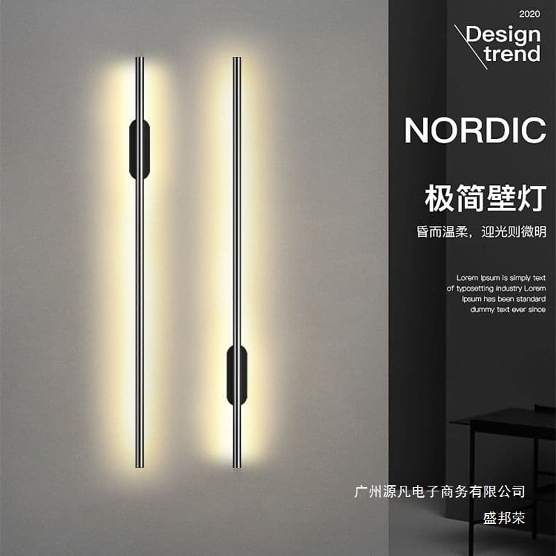 Factory Direct Modern Minimalist Luxury Grille Light, Simple Living Room TV Background Wall Lamp, Bedroom Bedside Light