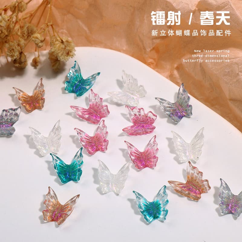 Symphony laser bow nail art accessories fairy three-dimensional nail accessories resin nail art decorative accessories wholesale
