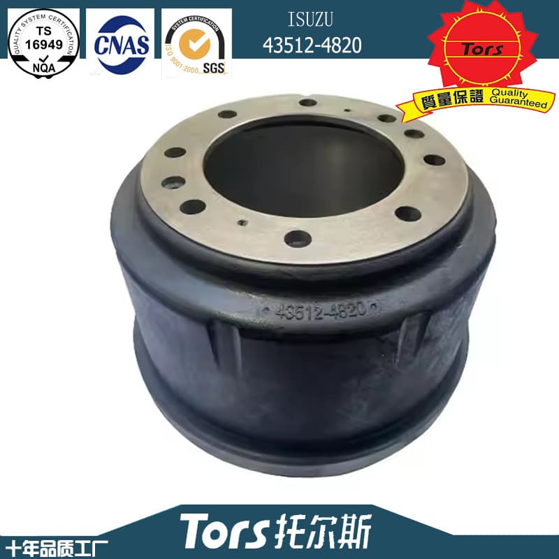 High Quality Truck Brake System Spare Parts Rear Axle Brake Drum in Hebei Longyao HINO 43512-4820