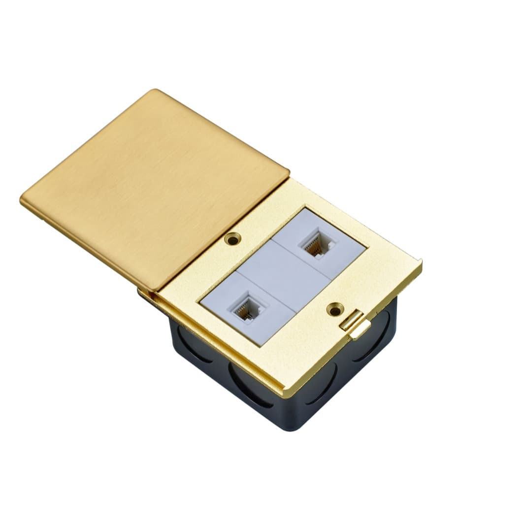 Dongte Electric 86 Type All-copper Floor Socket Sliding Cover Push-type Floor Socket Push-pull Stainless Steel Ground Socket