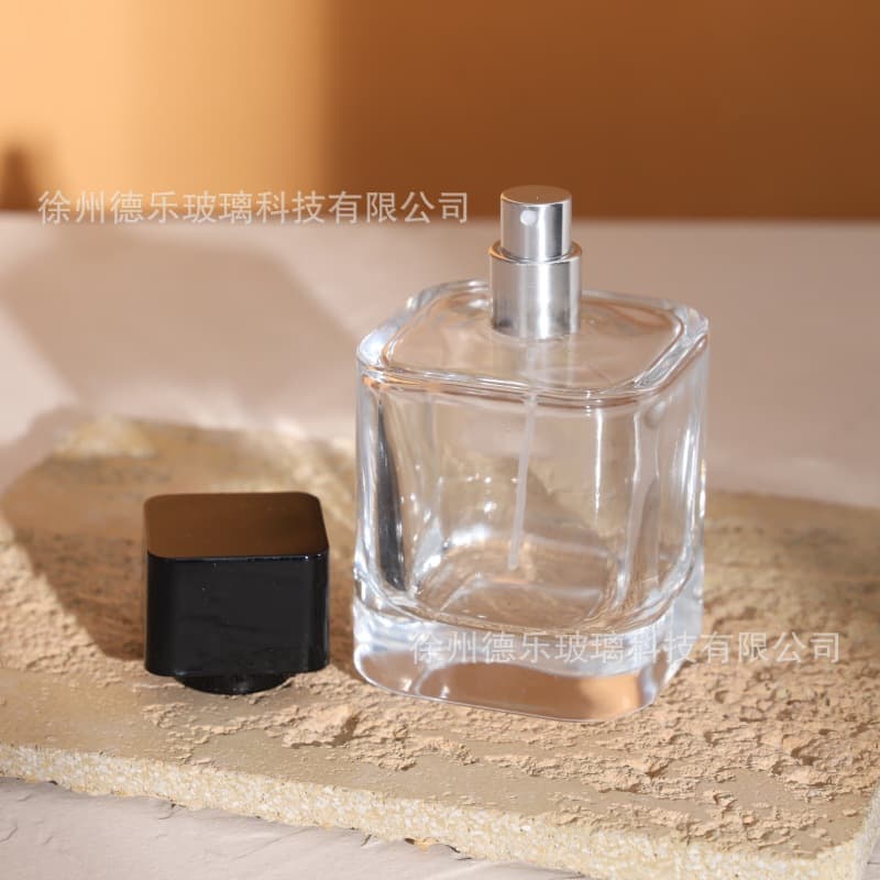 New Style Square Glass Perfume Bottle 15mm Snap Cap Perfume Refill Bottle 30ml 50ml 100ml Glass Perfume Bottle