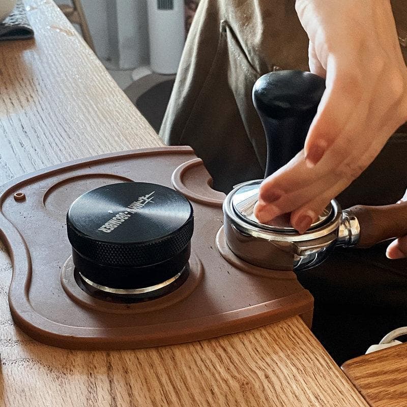 Bar Counter Non-Slip Corner Mat, Coffee Machine Tamper Pad, Coffee Tool Tamper Base, Coffee Tamper