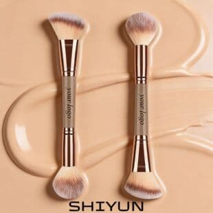 Cross-Border Single Makeup Brush, Powder Brush, Foundation Brush, Eyeshadow Brush, Highlight Brush Dual-Ended Makeup Brush Beauty Tool