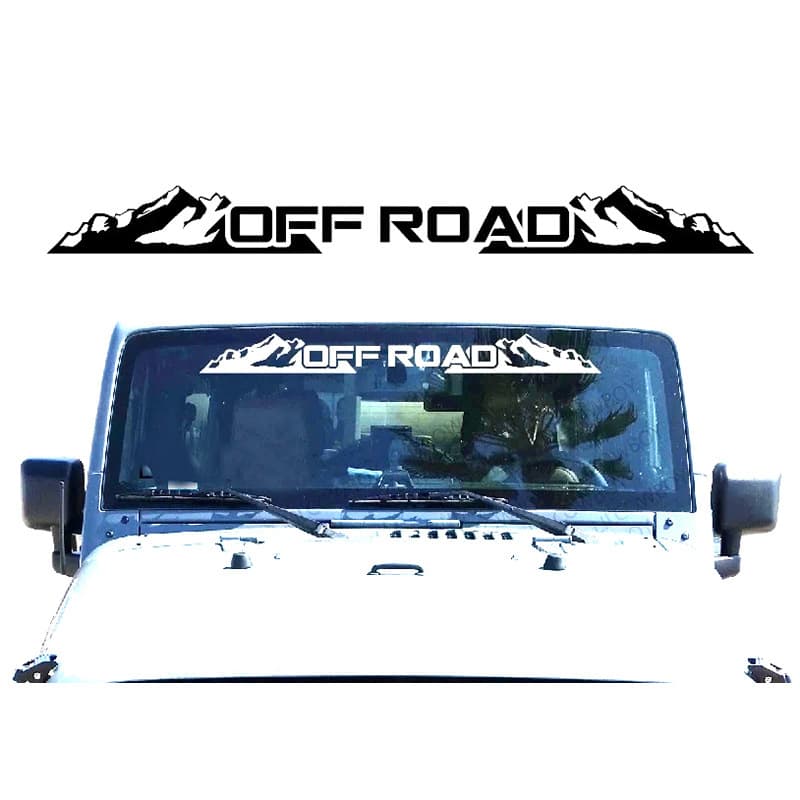 Cross-Body Reflective Decal for Jeep Wrangler Off-Road Vehicle Windshield Window Cross-Border Supply