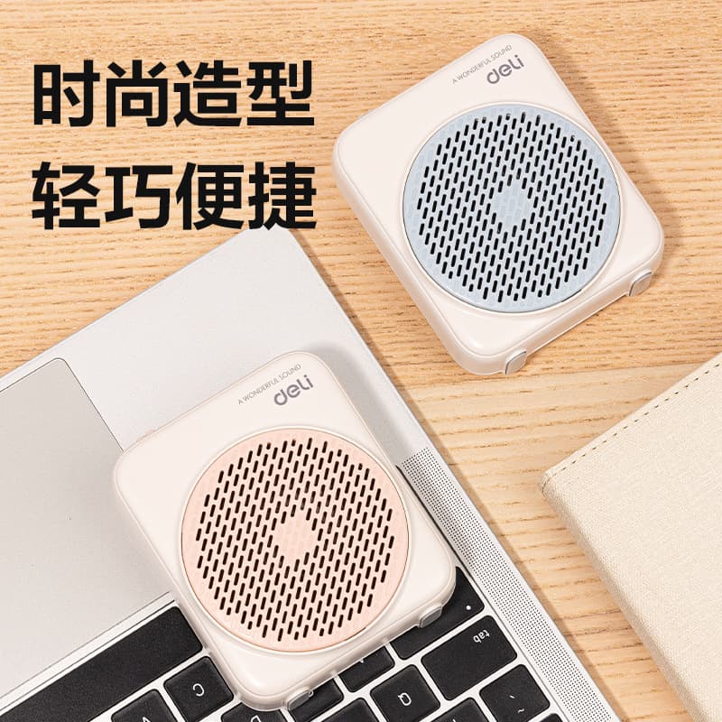 Deli LT900 Sound Amplification Device with LT901 Handheld Megaphone, Lightweight and USB-C Charging