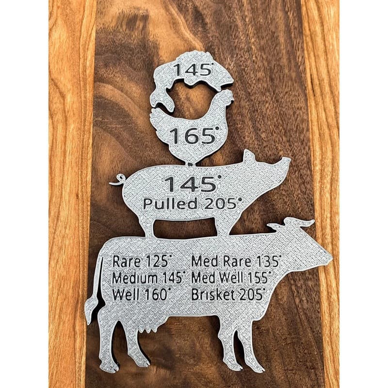 Creative Cooking Temperature Reminder Decorative Magnetic Stickers For Men's Grilling Party Bbq Gift