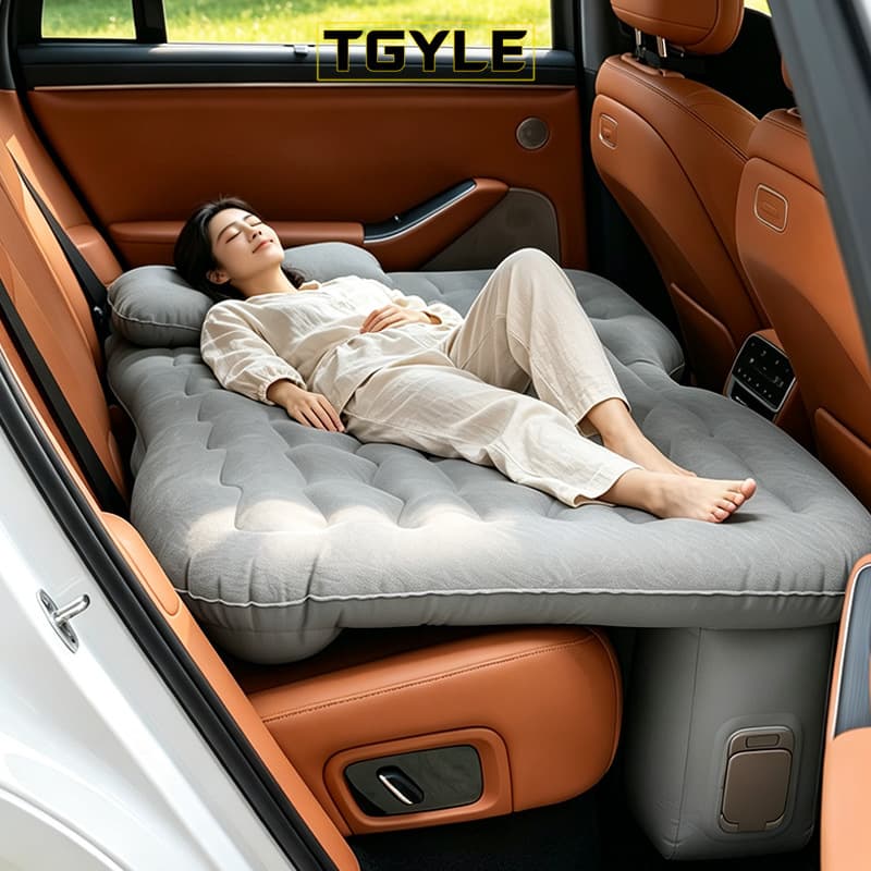 Car rear automatic inflatable bed car mattress travel home rear seat sleeping pad folding pad comes with leveling