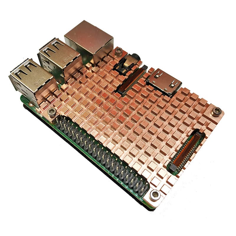 Raspberry Pi 3rd Gen Model B Cooling Case with Pure Copper Heat Sink Box Shell