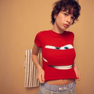 Summer Fresh Y2K Vitality Cross-border Cotton American Short Sleeve T-Shirt Women's Loose Fit Cartoon Print In Stock