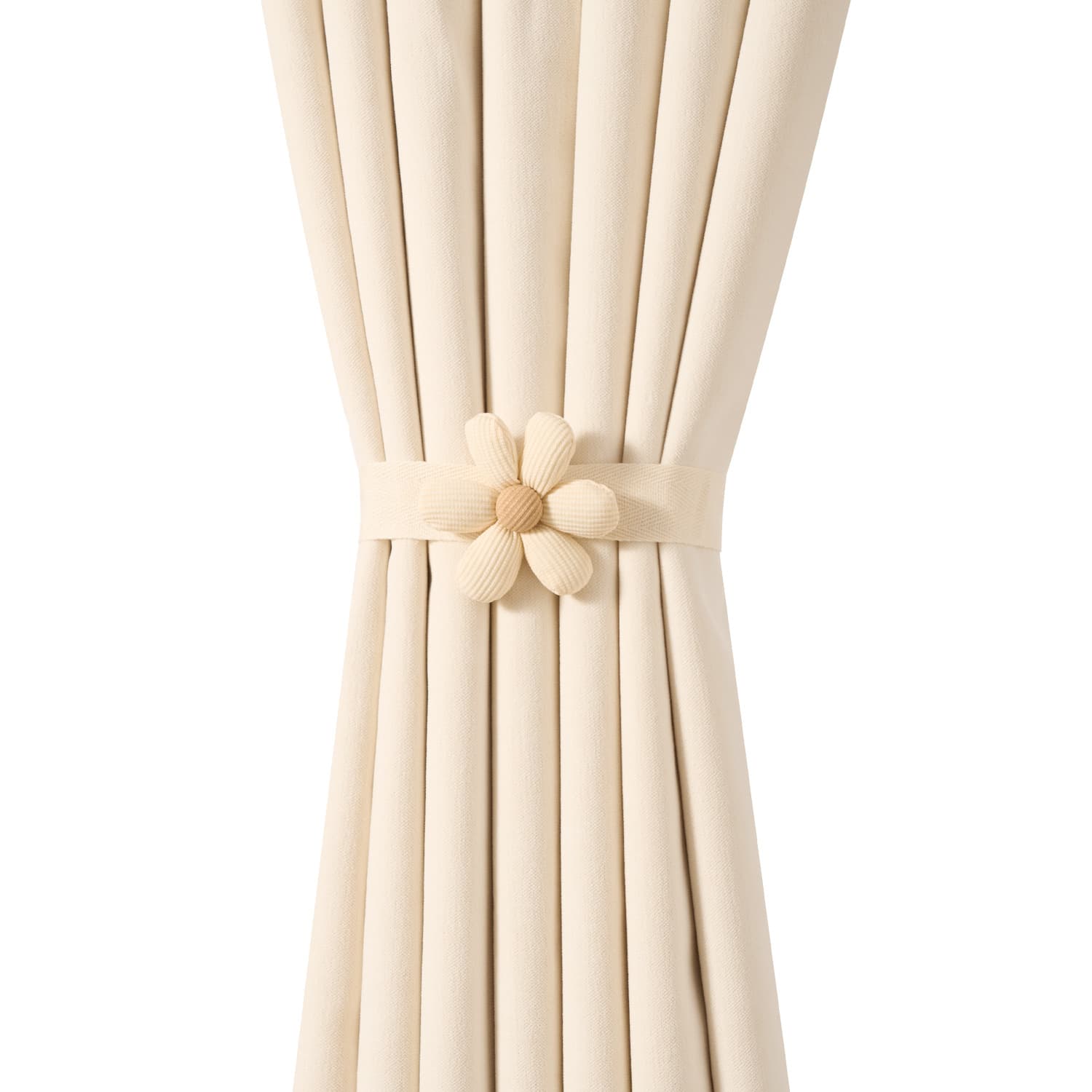 New Floral Curtain Tieback with Magnetic Button, No-Drill Simple Bundle Decorative Accessory for Living Room Bedroom