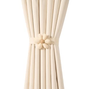 New Floral Curtain Tieback with Magnetic Button, No-Drill Simple Bundle Decorative Accessory for Living Room Bedroom