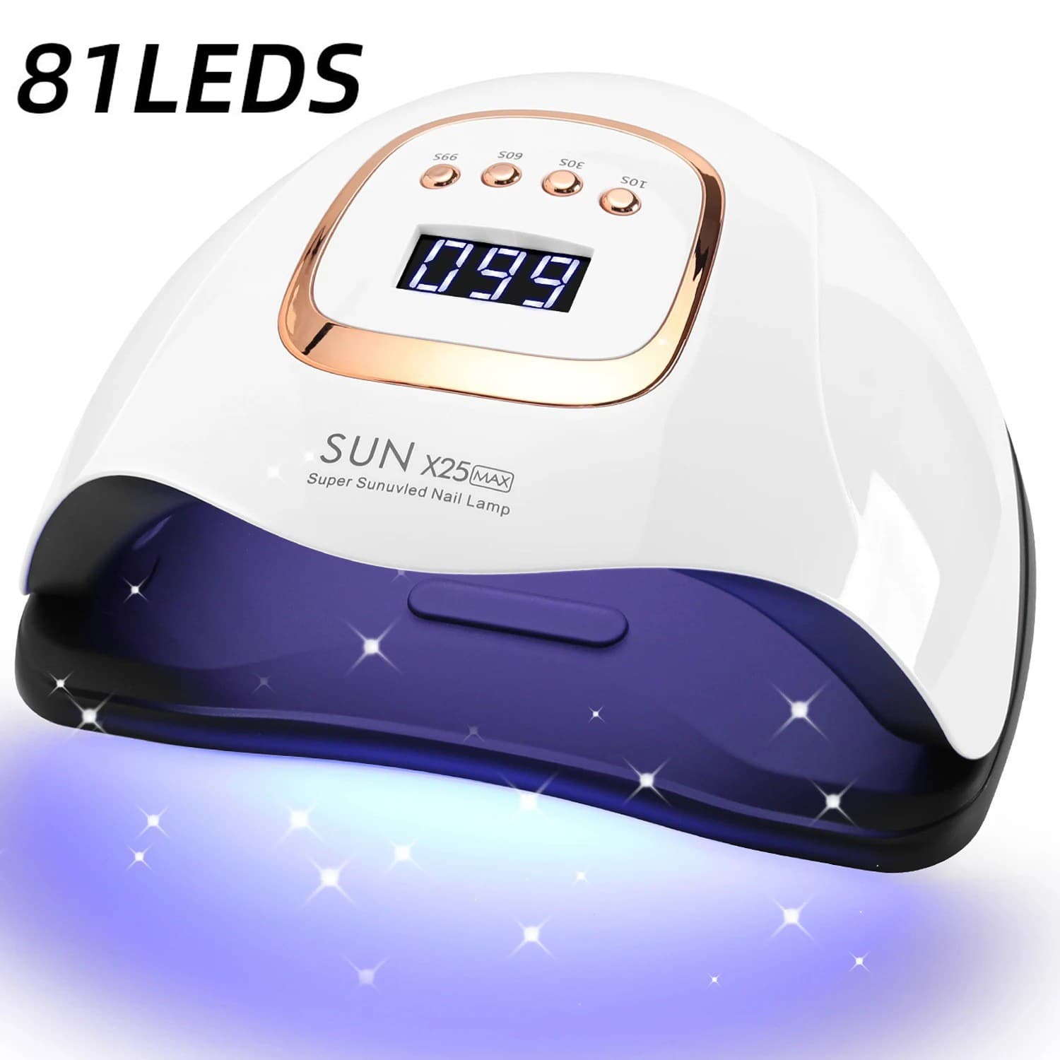 High Power Nail Lamp X25 UV Gel Lamp 81 LED Beads Fast Drying Nail Polish Non-Blackening UV Nail Curing Lamp