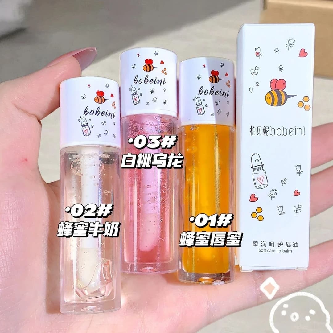 Bobani Honey Lip Oil Moisturizes and Repairs Pouty Mouth Anti-Drying and Diminishes Lip Lines Lip Gloss Lip Mask Lip Mask