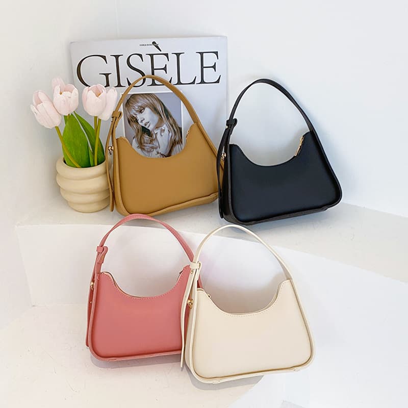 2023 spring and summer new fashion handbag shoulder underarm dumpling small square bag women's bag supports bulk wholesale mixed batch