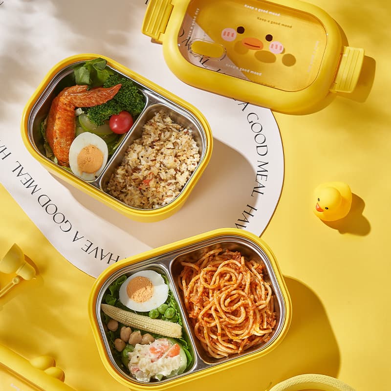 Stainless Steel Insulated Lunch Box for Primary School Students Food Grade Children's Divided Bento Box Workplace