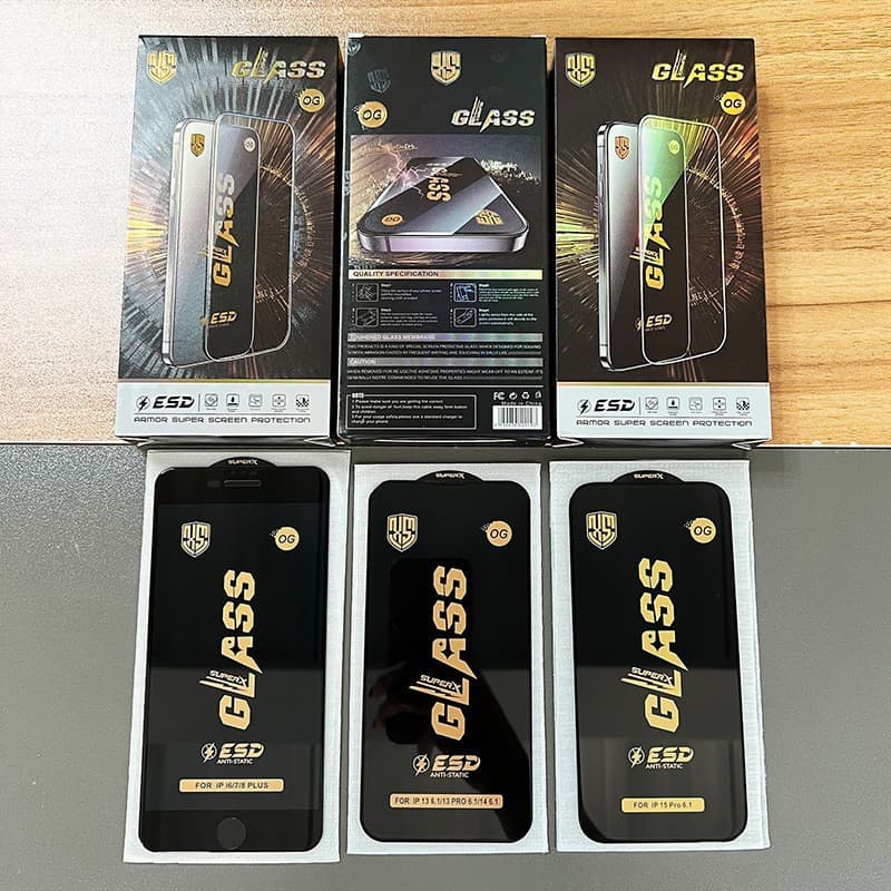Wholesale OPPO High Alumina ESD Anti-Static Find X8 Tempered Glass Film Black Edge A11X Full Screen A56 Phone Screen Protector