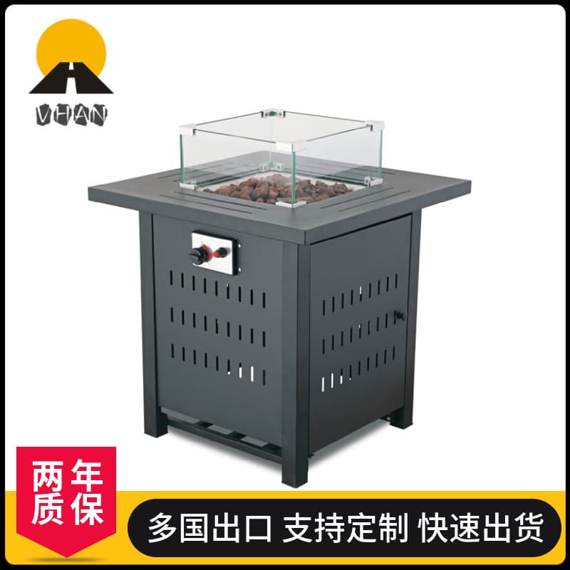 Europe & America Amazon Hot-seller Gas Fire Pit Square Basic Model Heating Stove Courtyard Outdoor Factory Wholesale