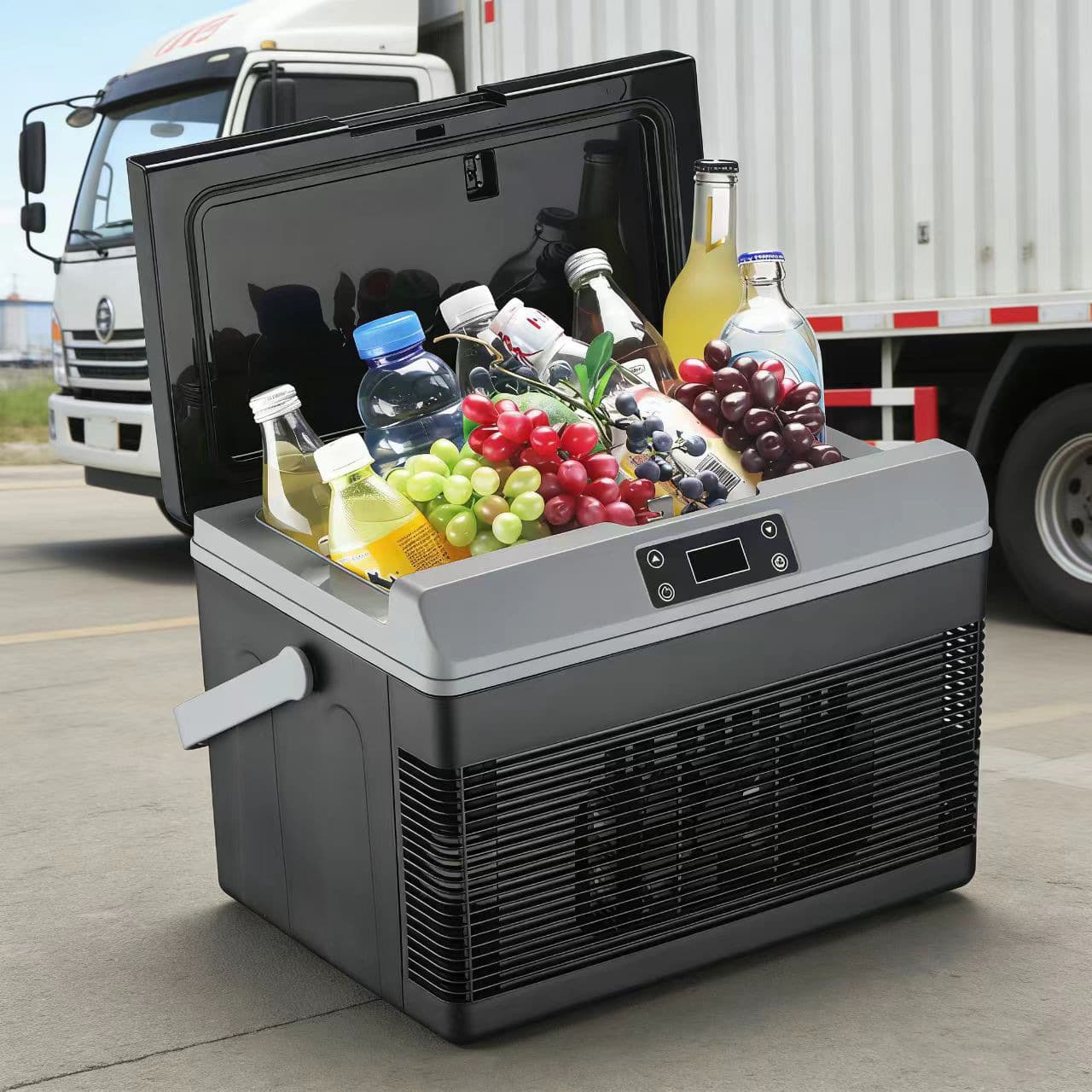 Truck Refrigerator Mini Fridge Portable Heating and Cooling Box 12V24V Outdoor Refrigerator Small Heating and Cooling Box