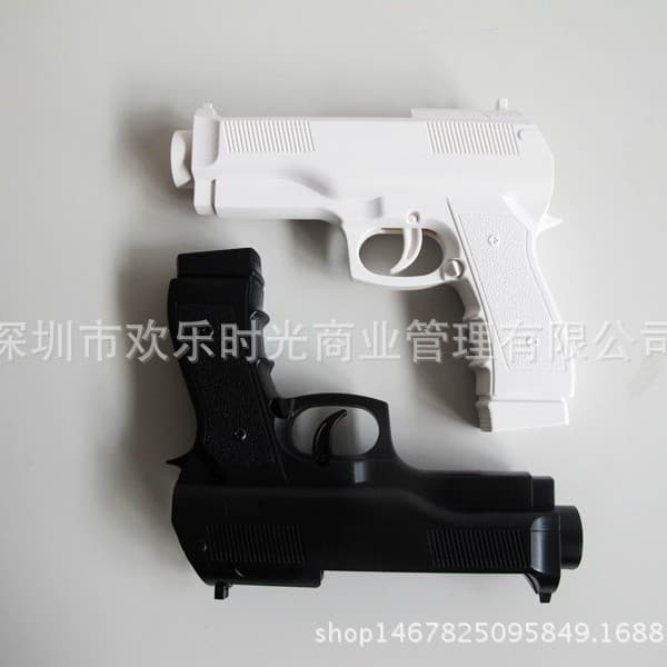 WII handle light gun shooting handle gun game gun black and white double gun Couple Video Game Gun
