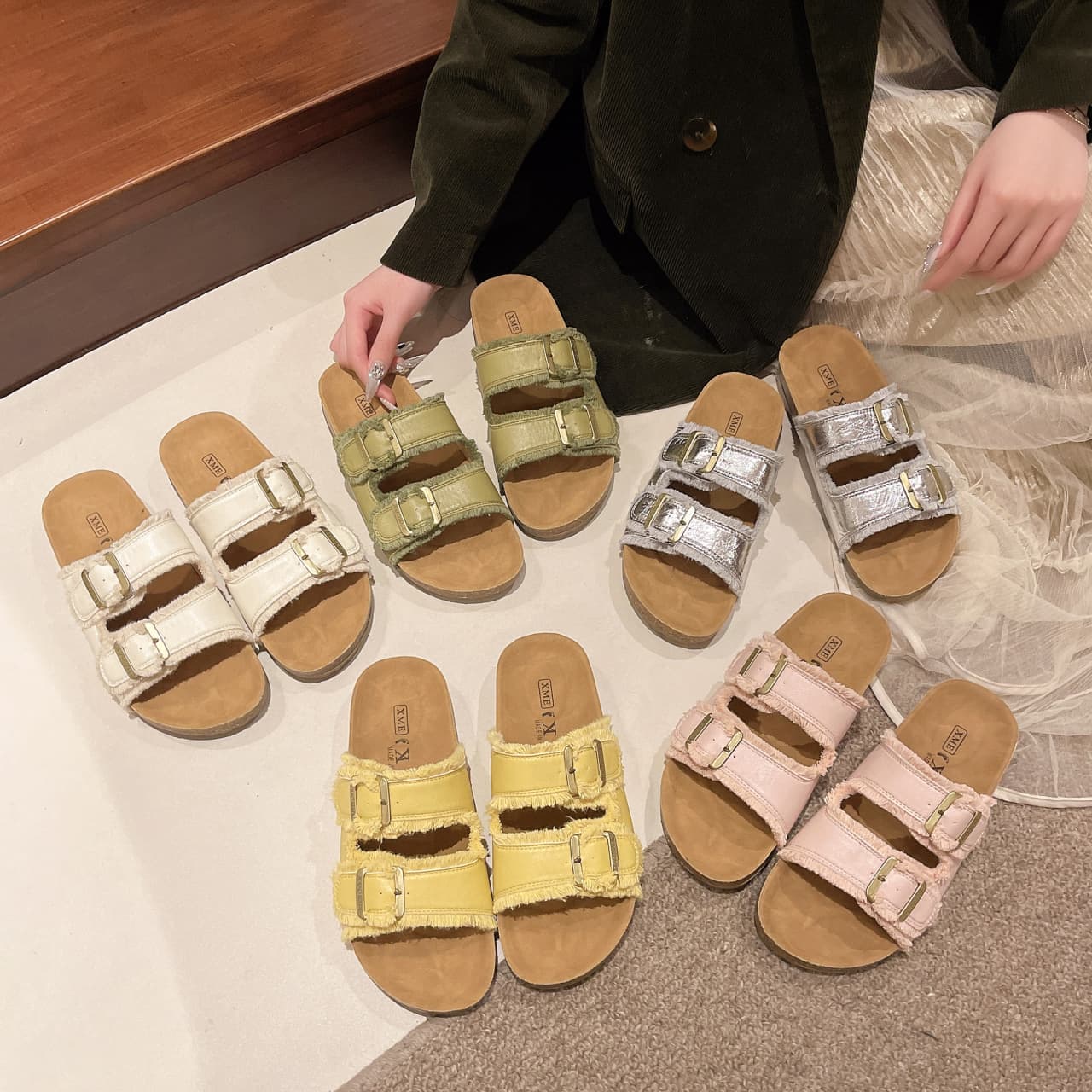 Birkenstock Sandals for Women Summer Outdoor 2026 New Thick Sole Casual Birkenstock Sandals Beach Flip Flops