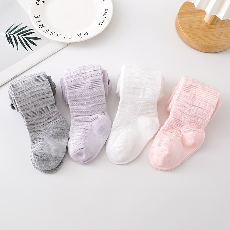 Girls' Summer Thin Cotton Princess Tights Baby Footed Pants Bodysuit Outerwear