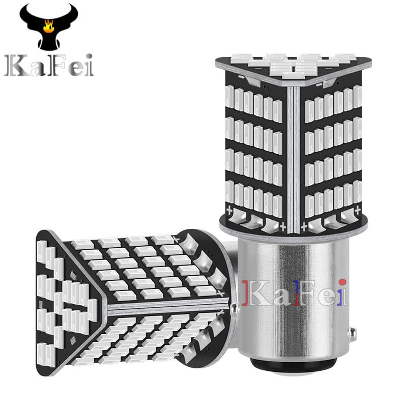 Motorcycle LED Brake Light Red Blue Flashing 1156 1157 3014 90 LEDs High Brightness Motorcycle Tail Light